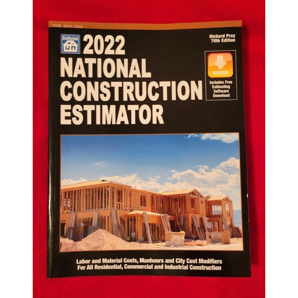 2022 National Construction Estimator by Richard Pray 70th Edition Craftsman - Picture 1 of 6